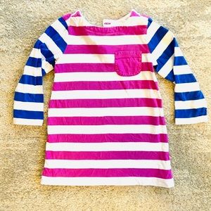 Baby Gap Purple and Blue Striped Long Sleeve Dress